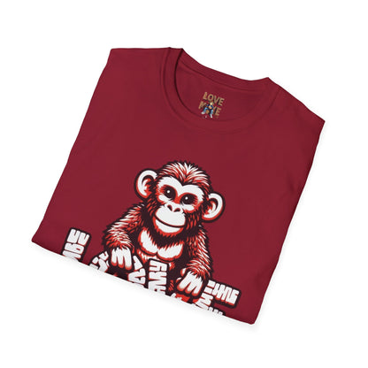 Love Monkey T-Shirt - Trendy & Stylish Graphic Tee - Ideal for Everyday Fashion - Great Gift for All