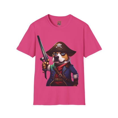 T Shirt - Dog Pirate Design, Fun and Unique Pet Lover Tee, Perfect for Themed Parties, Great Gift for Dog Owners