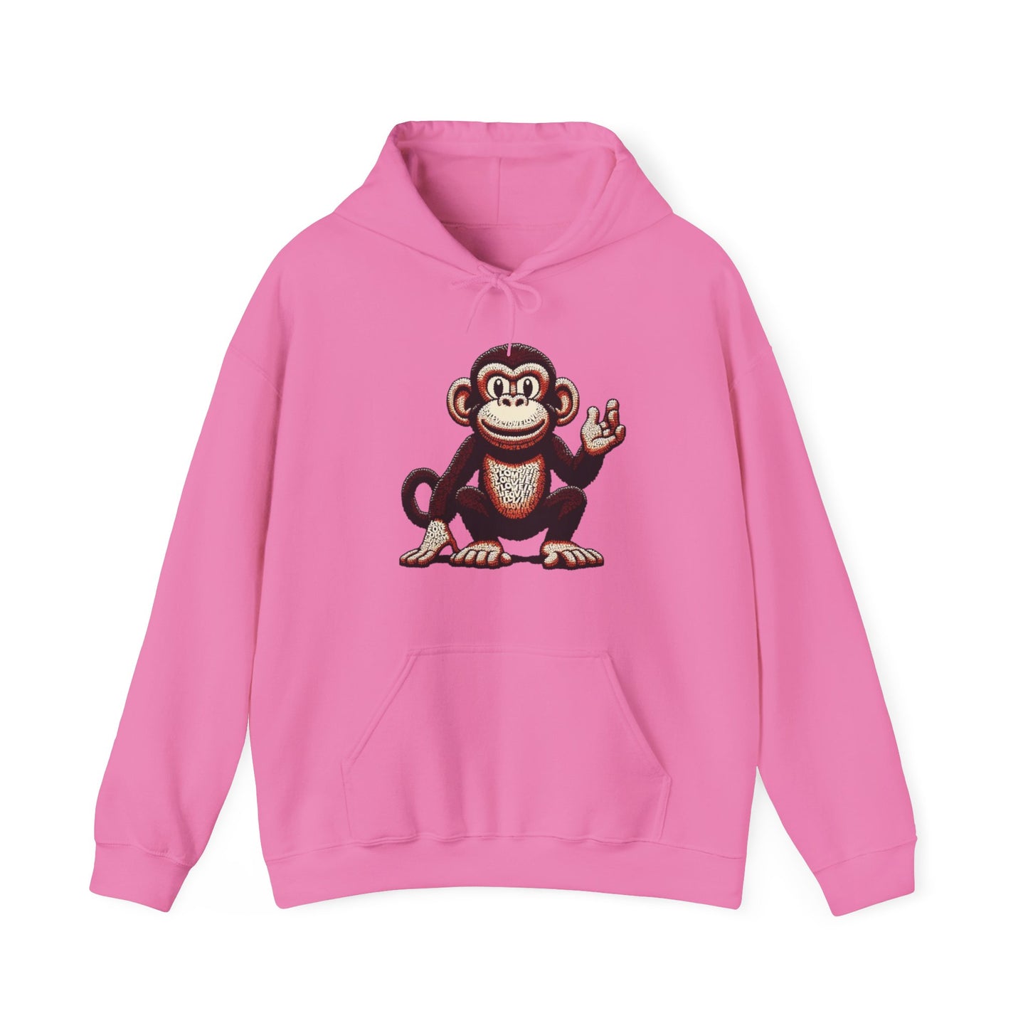 Designer Love Monkey Hoodie - Cool Graphic Animal Top, Ideal for Casual Outfits, Designer Hoodie