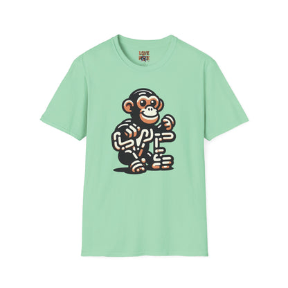 T-shirt - Funky & Stylish Love Monkey Design, Casual Wear for Trendy Fashion Lovers, Perfect Gift for Friends