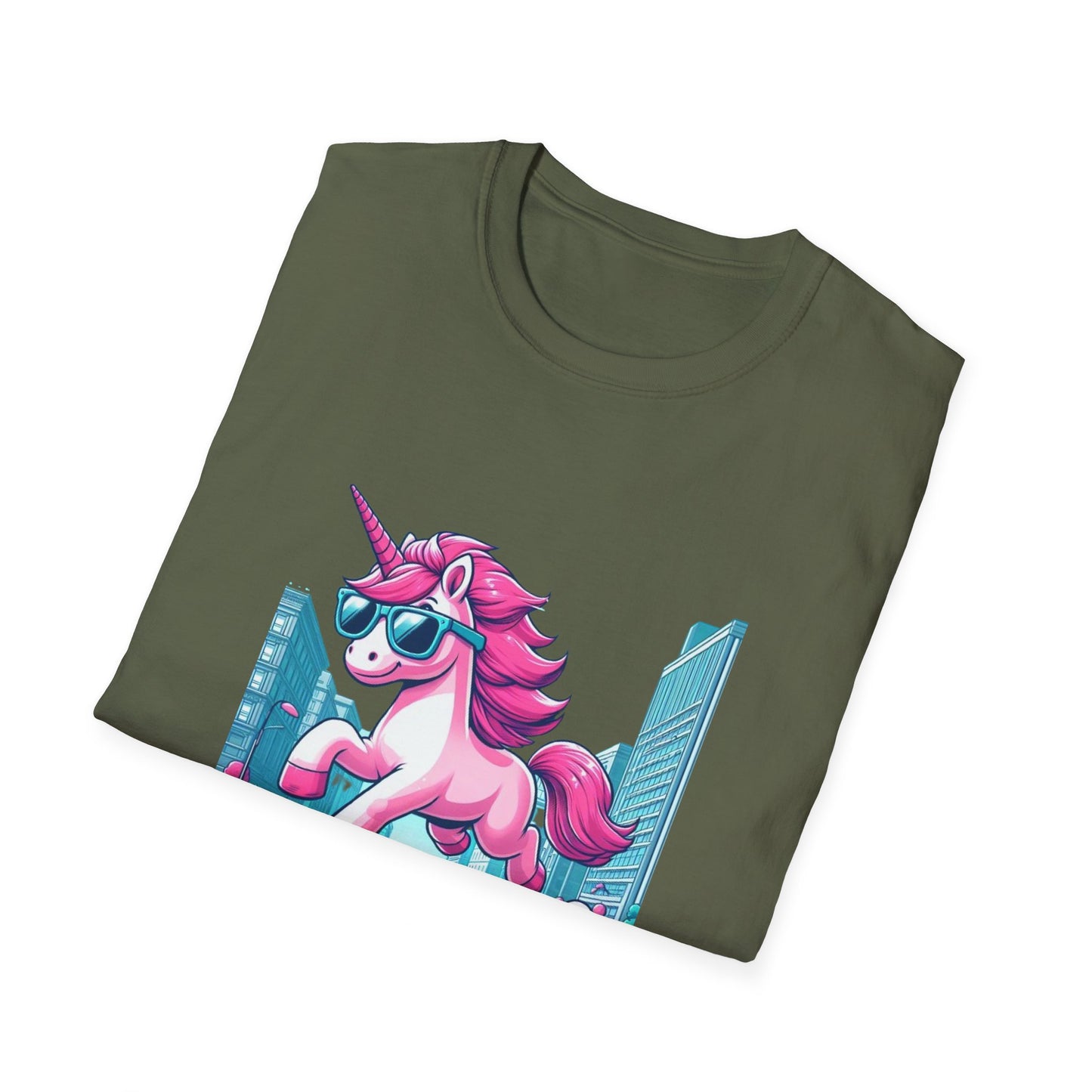 Unicorn T-Shirt: Unique Cool Unicorn In The City Print, Ideal for Everyday Outfits and Unicorn Themed Gifts