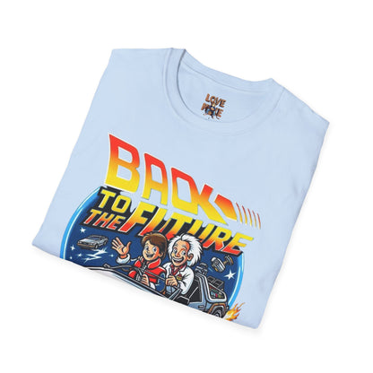 Limited Edition "In the Style of" Back to the Future, T Shirt, Hand Drawn Fan Art, Perfect Gift for Sci-Fi Enthusiasts and Movie Buffs