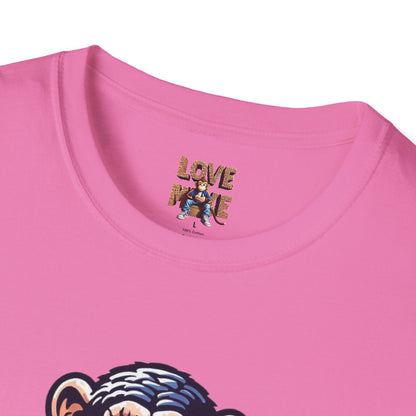 T-shirt Love Monkey Design, Cool & Stylish Tee, Perfect for Casual Wear and a Unique Gift for Friends and Family