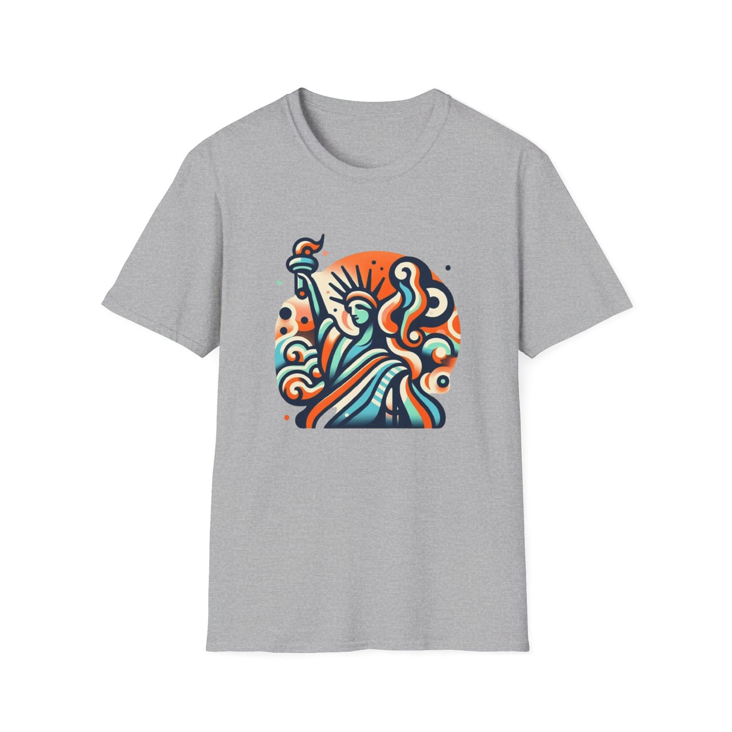 Vintage-Inspired Statue of Liberty T-Shirt - 1970s Style Graphic Tee - Perfect for Retro Outfits and Gifts