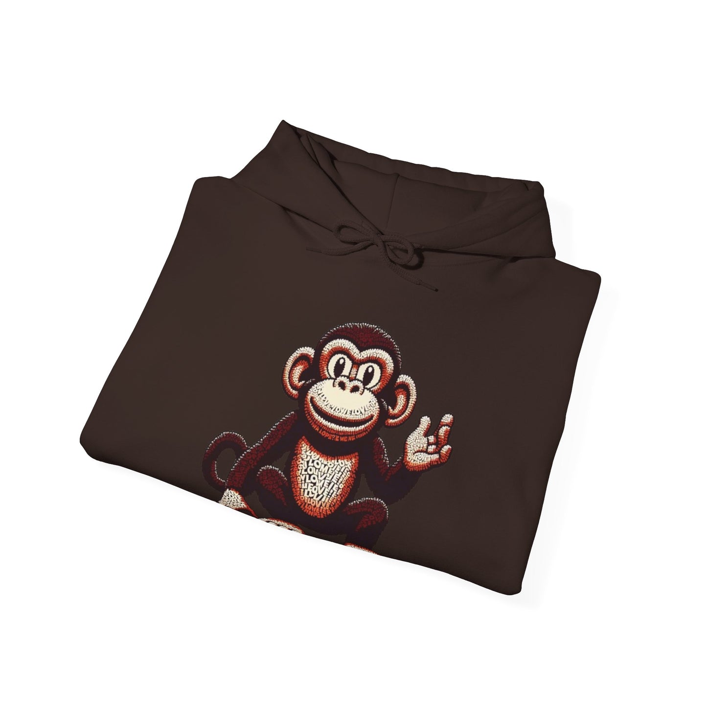 Designer Love Monkey Hoodie - Cool Graphic Animal Top, Ideal for Casual Outfits, Designer Hoodie