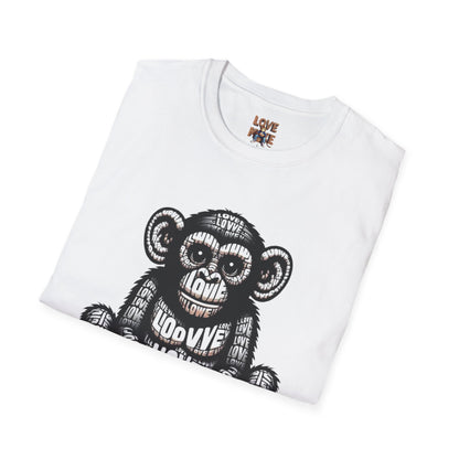 T-shirt - Funky & Stylish Love Monkey Design, Casual Wear for Trendy Fashion Lovers, Perfect Gift for Friends