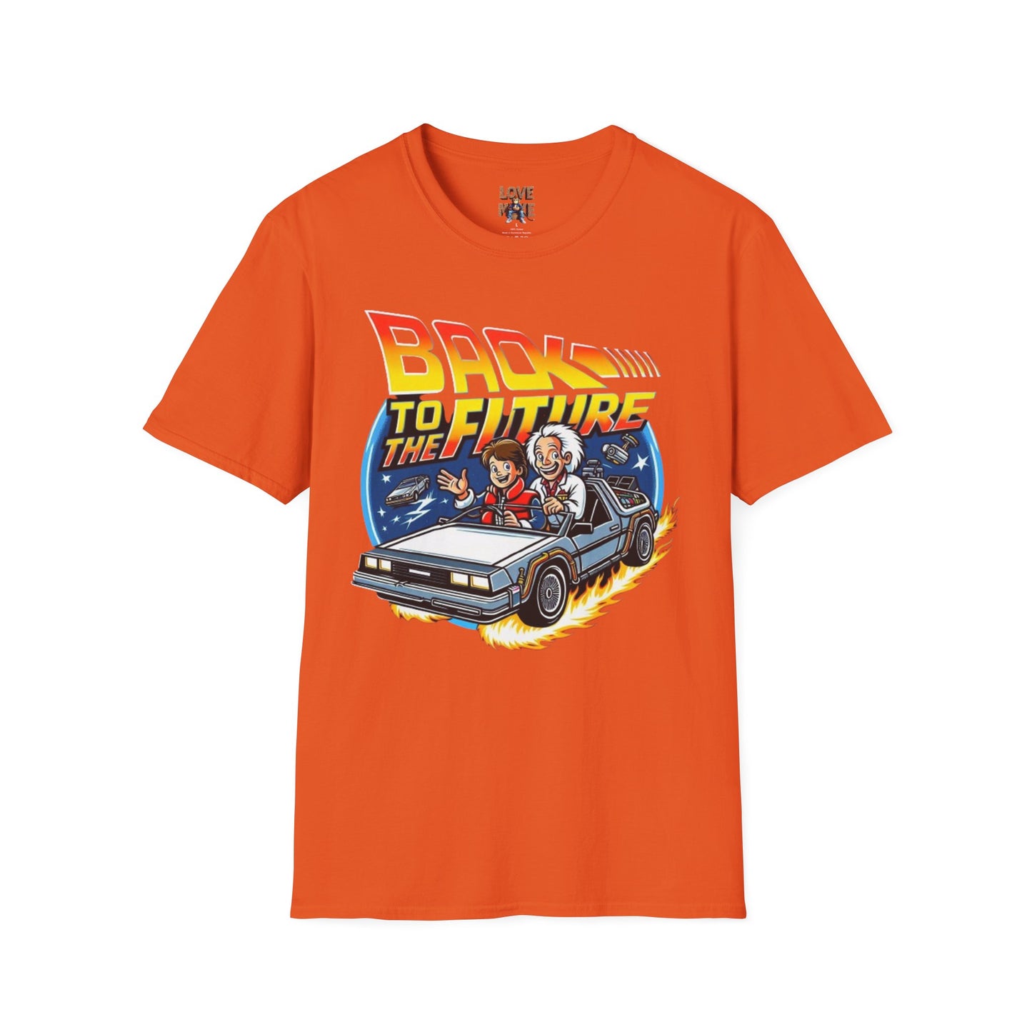 Limited Edition "In the Style of" Back to the Future, T Shirt, Hand Drawn Fan Art, Perfect Gift for Sci-Fi Enthusiasts and Movie Buffs