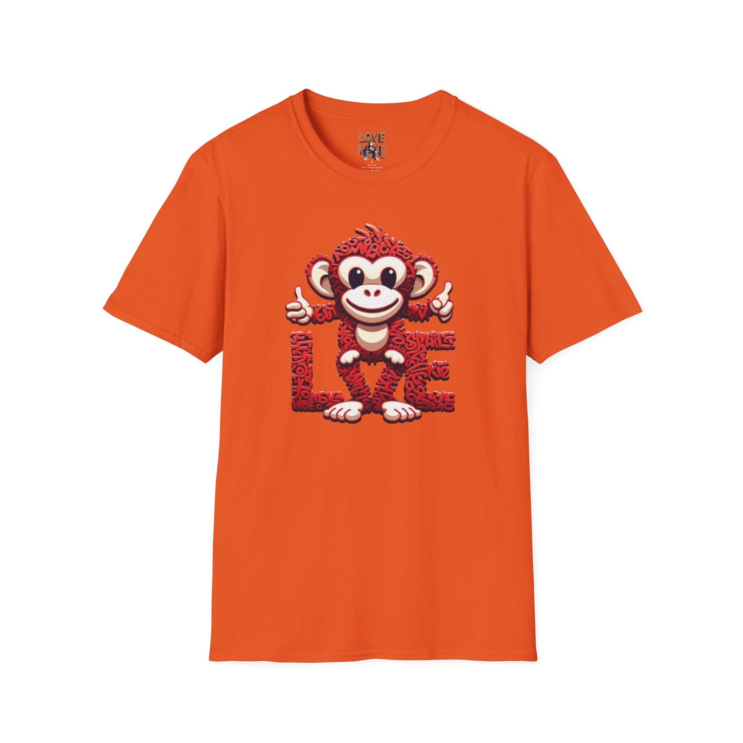 Cool Love Monkey T-Shirt - Stand Out in Style - Perfect for Casual Outfits - Awesome Gift Choice