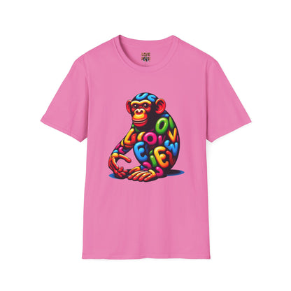 T-Shirt Love Monkey - Cool & Stylish Unisex Softstyle Tee for Casual Wear, Perfect Gift for Friends and Family