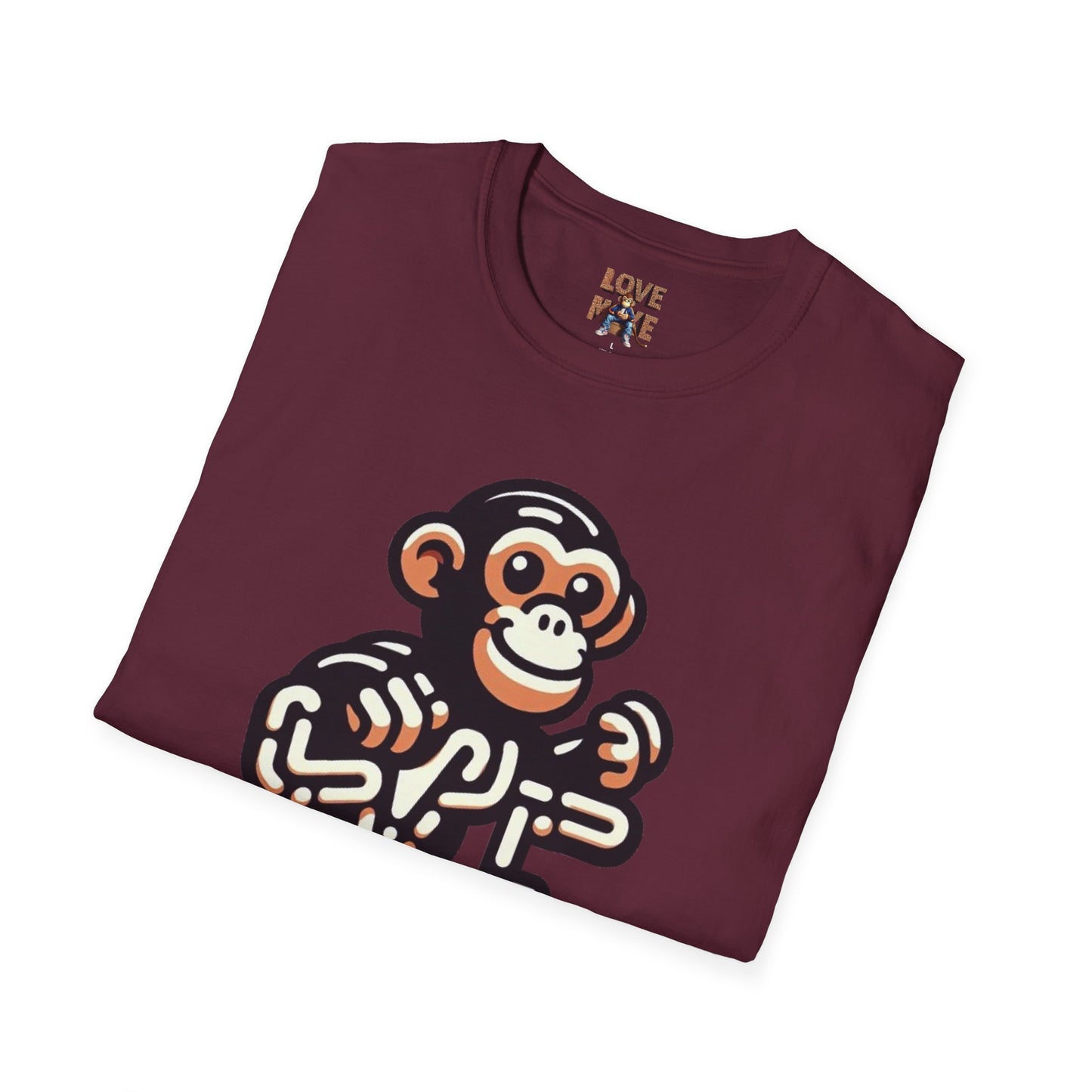 T-shirt - Funky & Stylish Love Monkey Design, Casual Wear for Trendy Fashion Lovers, Perfect Gift for Friends