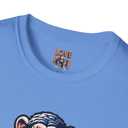 T-shirt Love Monkey Design, Cool & Stylish Tee, Perfect for Casual Wear and a Unique Gift for Friends and Family