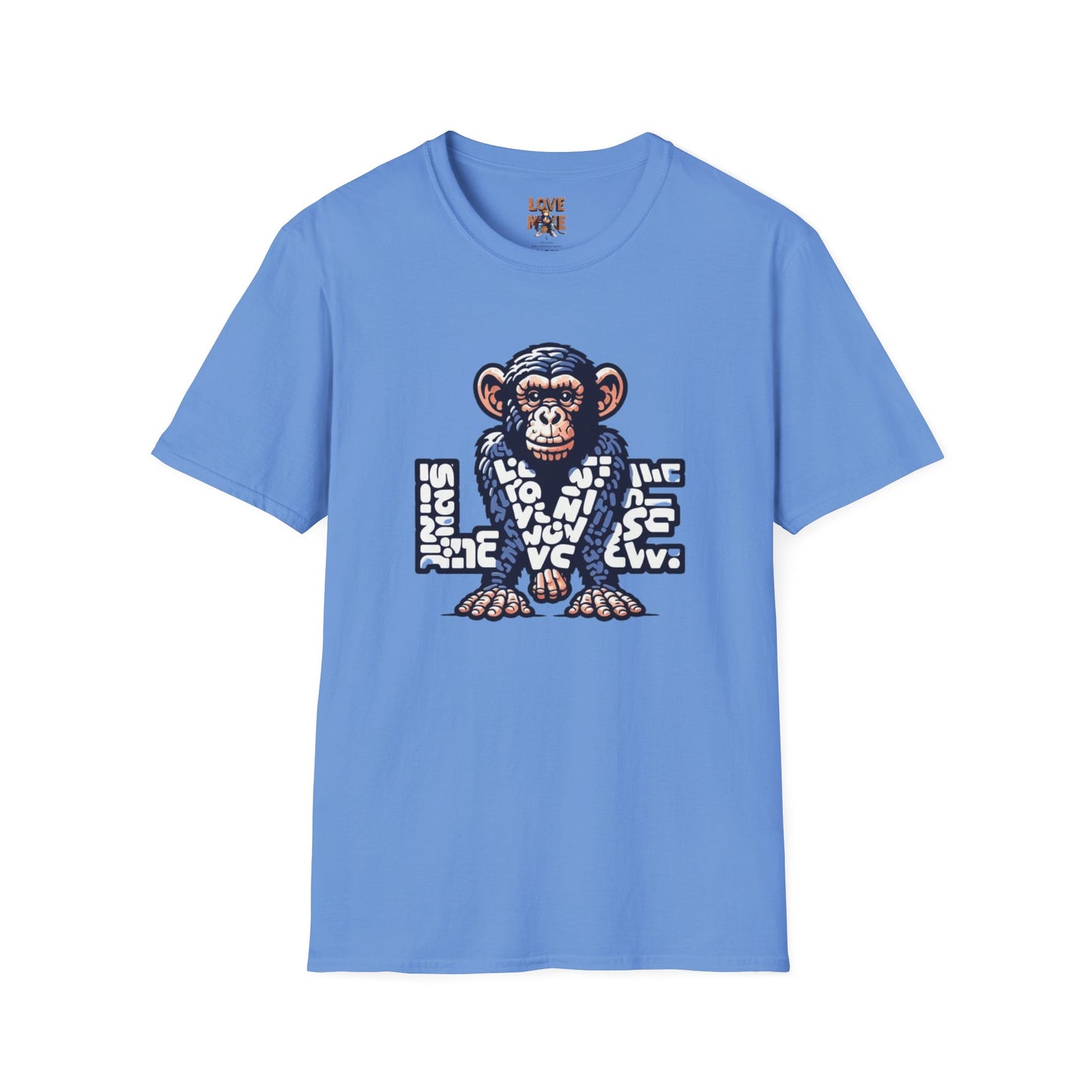 T-shirt Love Monkey Design, Cool & Stylish Tee, Perfect for Casual Wear and a Unique Gift for Friends and Family