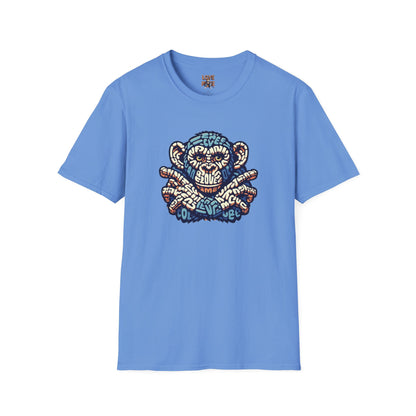 Love Monkey T-Shirt - Unique Designer Graphic Tee, Perfect Casual Wear, Ideal Designer Wear Gift