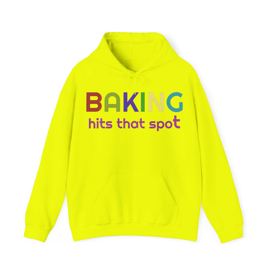 Hooded Sweatshirt for Bakers - Unisex Heavy Blend™ Baking Hits That Spot Design, Cozy Gift for Cooking Lovers