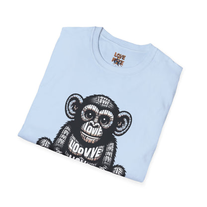 T-shirt - Funky & Stylish Love Monkey Design, Casual Wear for Trendy Fashion Lovers, Perfect Gift for Friends