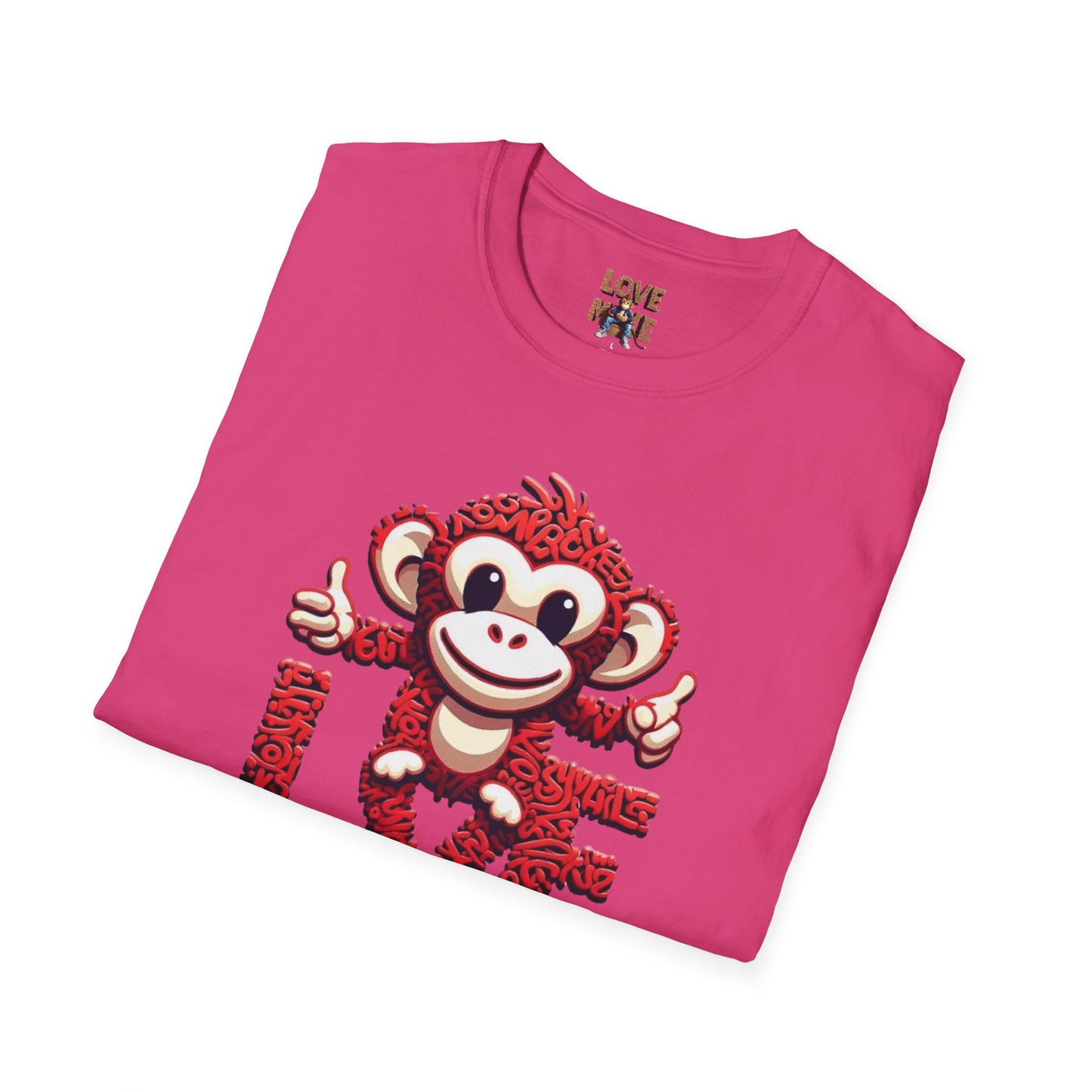 Cool Love Monkey T-Shirt - Stand Out in Style - Perfect for Casual Outfits - Awesome Gift Choice