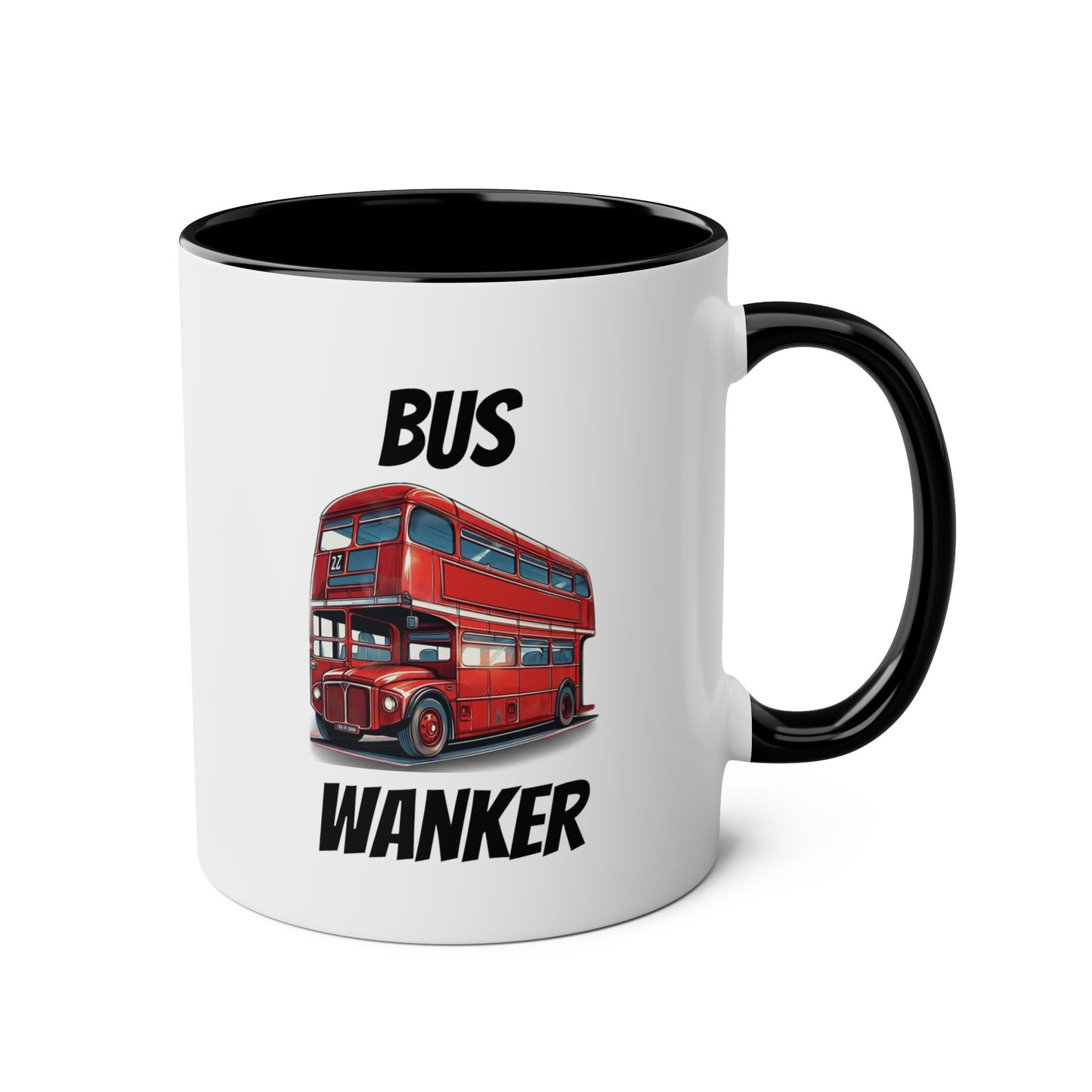 Bus Wanker - Two-Tone Coffee Mugs, 11oz