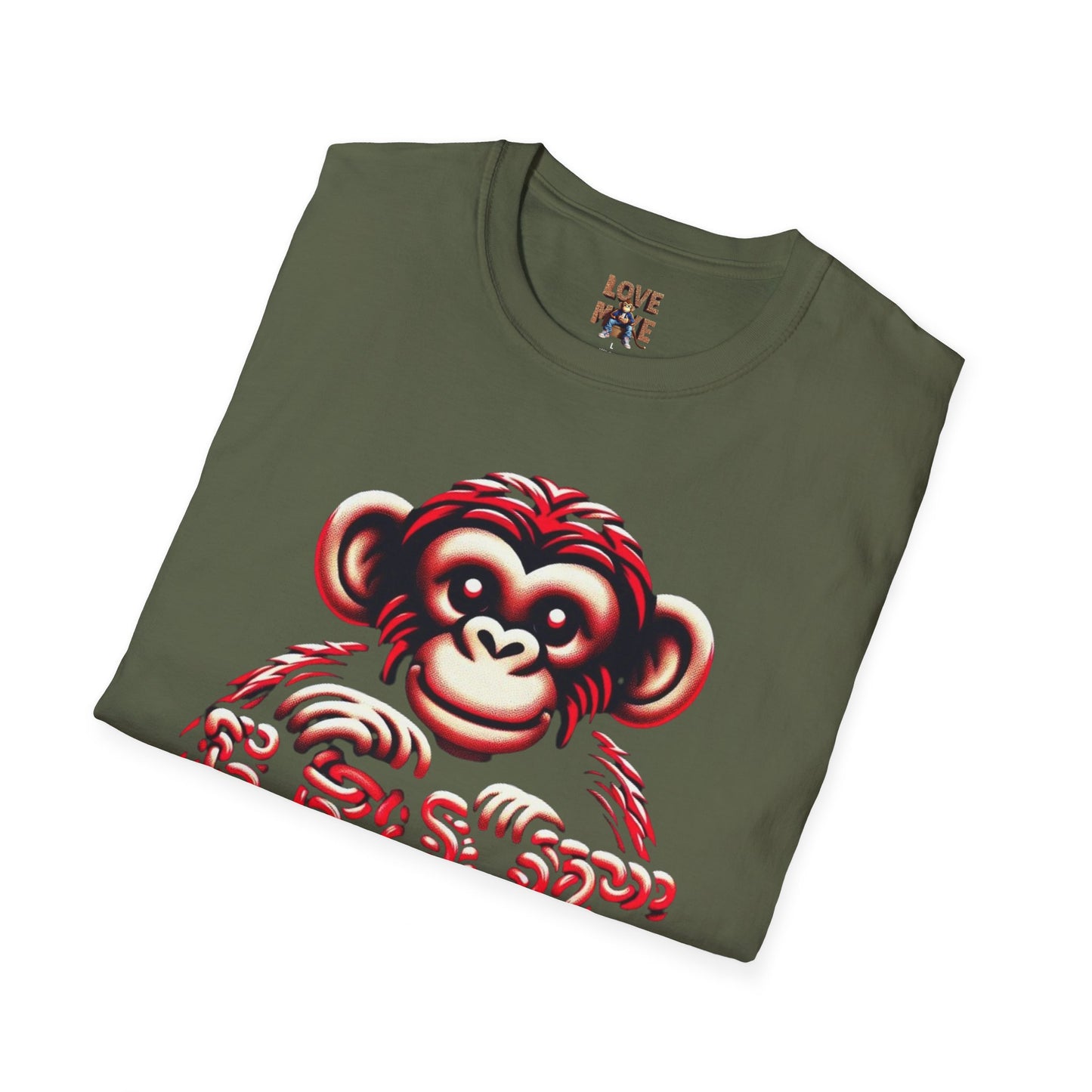 T-Shirt Love Monkey Unisex Softstyle - Fun Casual Wear - Perfect Gift for Couples & Friends