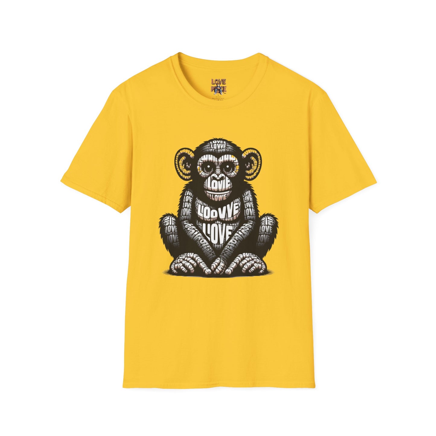 T-shirt - Funky & Stylish Love Monkey Design, Casual Wear for Trendy Fashion Lovers, Perfect Gift for Friends