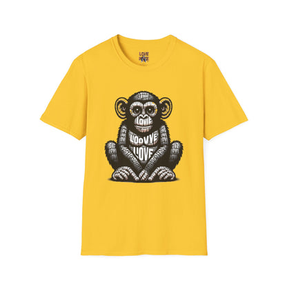 T-shirt - Funky & Stylish Love Monkey Design, Casual Wear for Trendy Fashion Lovers, Perfect Gift for Friends