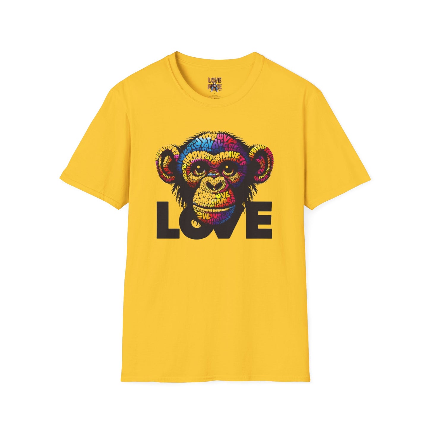 T-Shirt Love Monkey - Cool, Stylish & Trendy Unisex Softstyle Tee for Casual Wear, Perfect Gift for Friends and Family