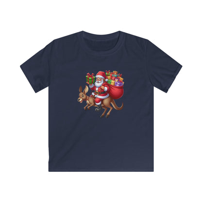 T Shirt - Santa Riding Kangaroo, Cool Xmas Tee, Unique Holiday Outfit, Perfect Christmas Gift