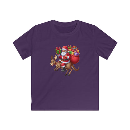 T Shirt - Santa Riding Kangaroo, Cool Xmas Tee, Unique Holiday Outfit, Perfect Christmas Gift