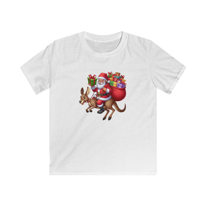 T Shirt - Santa Riding Kangaroo, Cool Xmas Tee, Unique Holiday Outfit, Perfect Christmas Gift