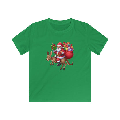 T Shirt - Santa Riding Kangaroo, Cool Xmas Tee, Unique Holiday Outfit, Perfect Christmas Gift