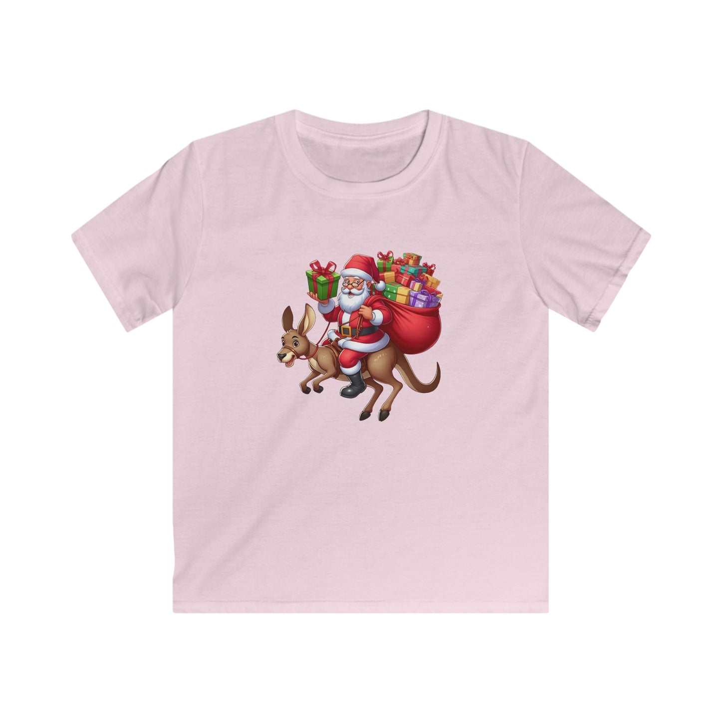 T Shirt - Santa Riding Kangaroo, Cool Xmas Tee, Unique Holiday Outfit, Perfect Christmas Gift