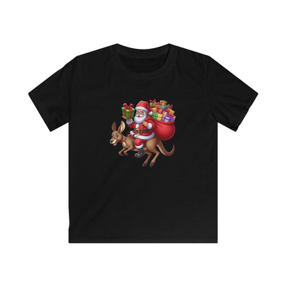 T Shirt - Santa Riding Kangaroo, Cool Xmas Tee, Unique Holiday Outfit, Perfect Christmas Gift