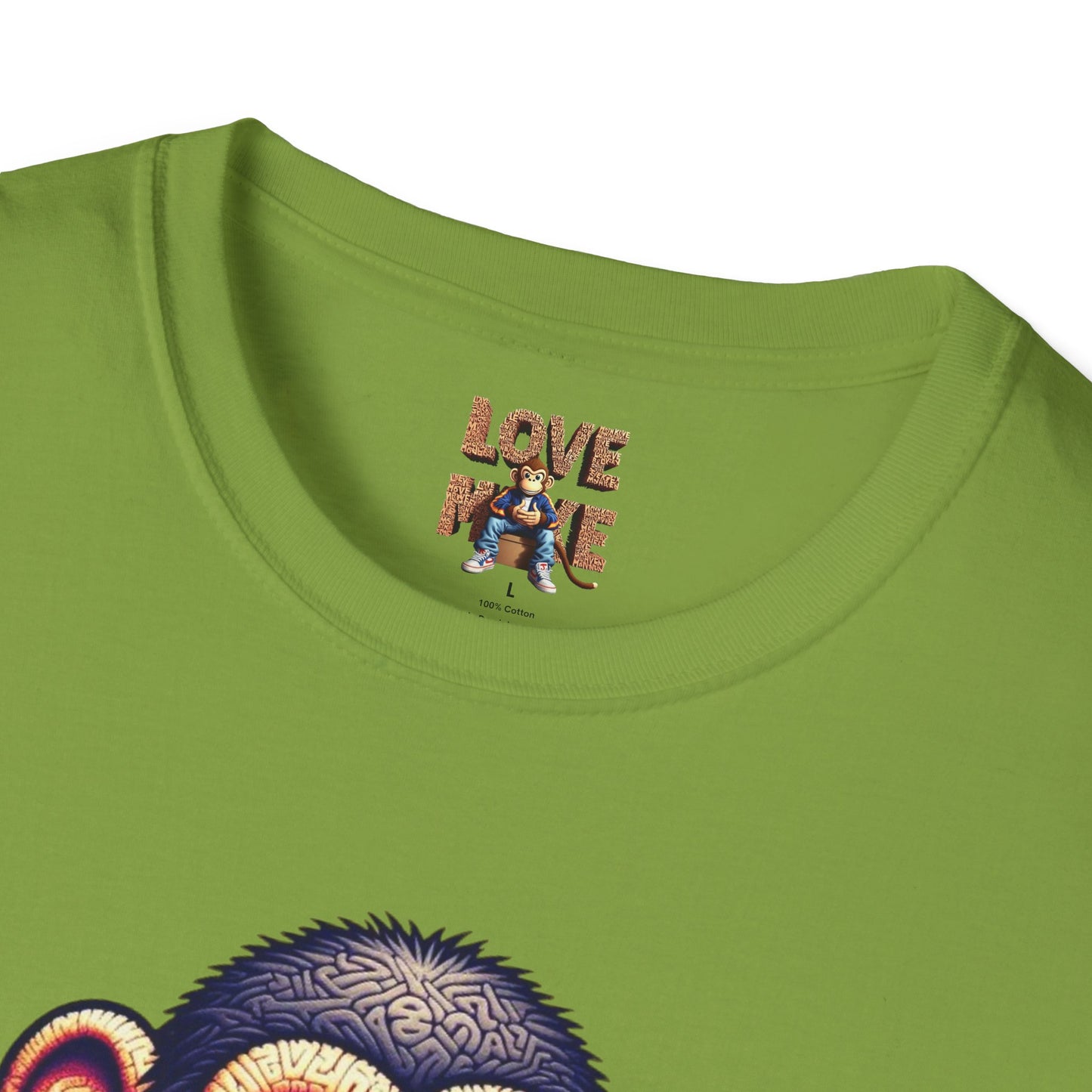 Love Monkey T-Shirt - Unique Designer Graphic Tee, Perfect Casual Wear, Ideal Designer Wear Gift