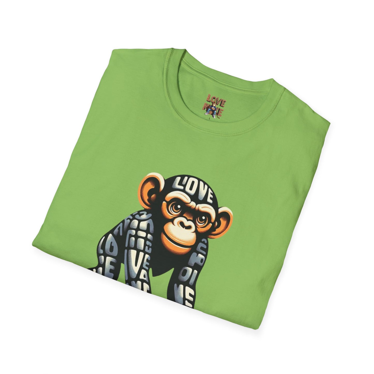 Designer Love Monkey T-Shirt - Cool Graphic Animal Top, Ideal for Casual Outfits, Designer Shirt