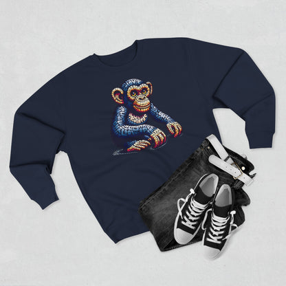 Love Monkey Sweatshirt, Unisex Premium Crewneck, Cosy Casual Wear for Him & Her, Ideal Anniversary or Birthday Gift