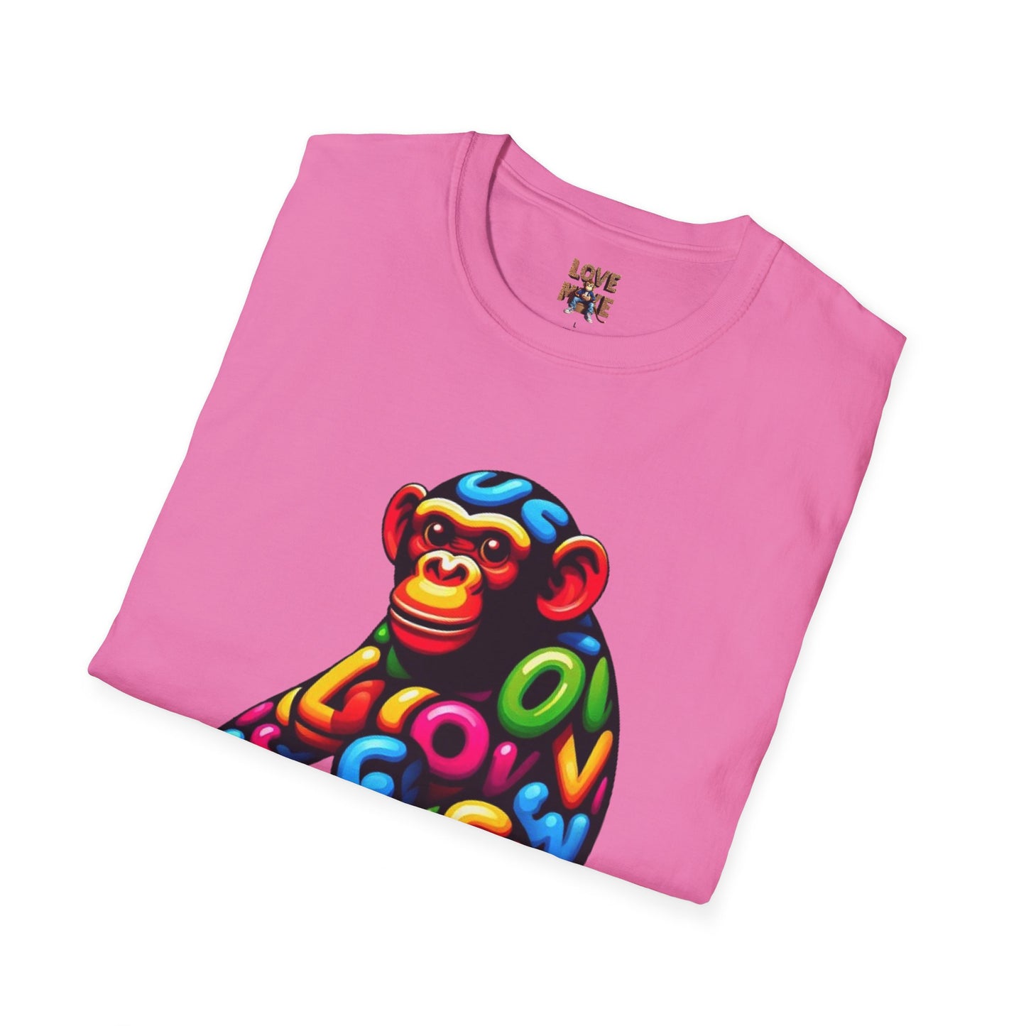 T-Shirt Love Monkey - Cool & Stylish Unisex Softstyle Tee for Casual Wear, Perfect Gift for Friends and Family