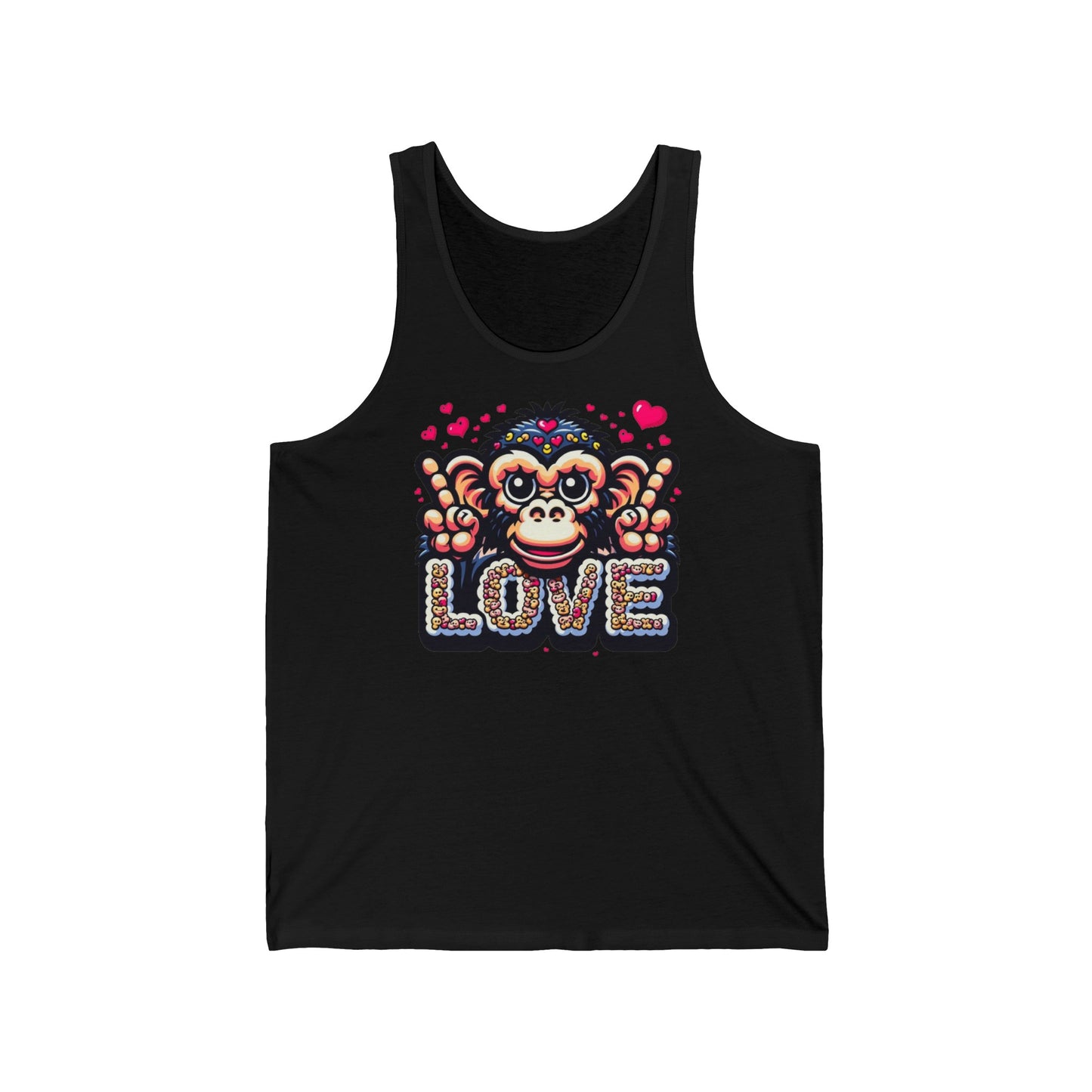 Tank Top Love Monkey - Cool & Stylish Unisex Softstyle Tee for Casual Wear, Perfect Gift for Friends and Family