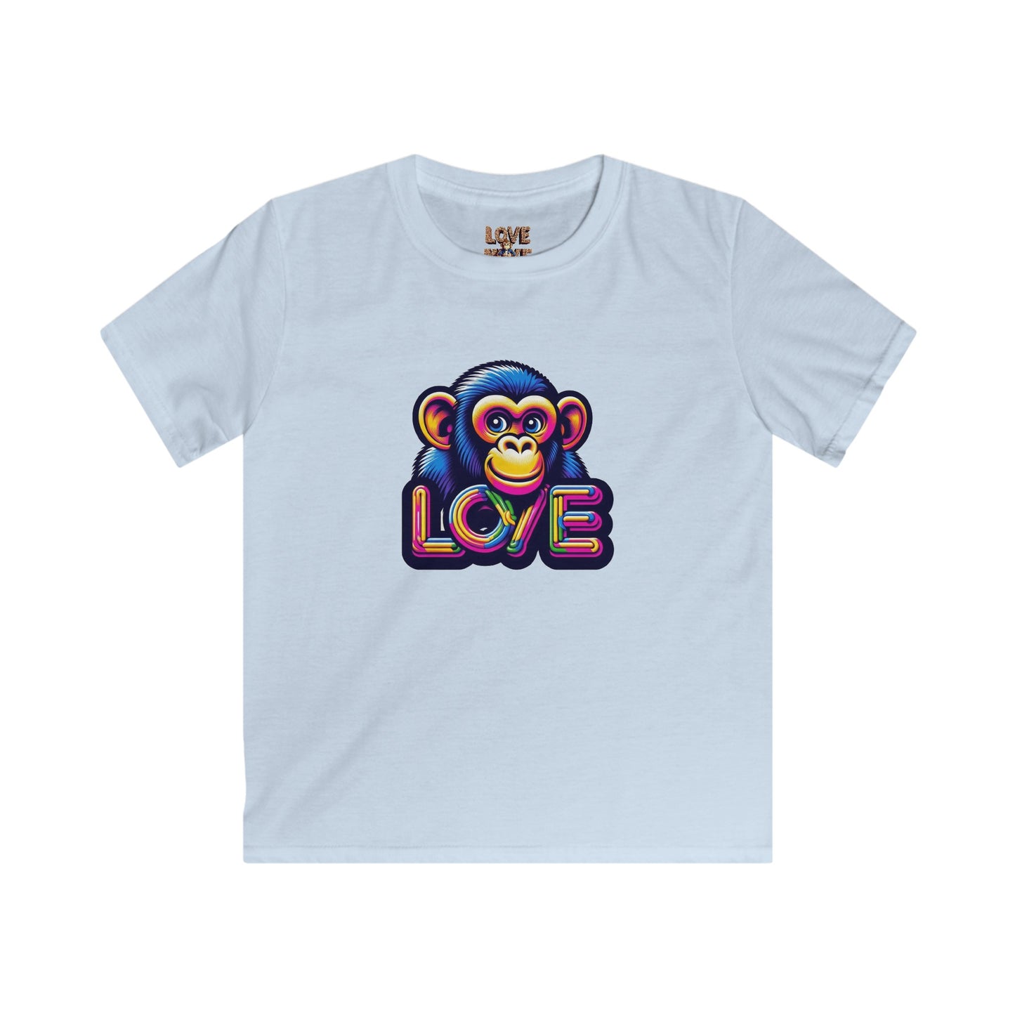 Love Monkey Kids T-Shirt - Adorable & Warm Outfit for Adventures - Great Gift for Boys and Girl