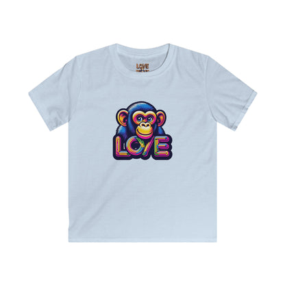 Love Monkey Kids T-Shirt - Adorable & Warm Outfit for Adventures - Great Gift for Boys and Girl