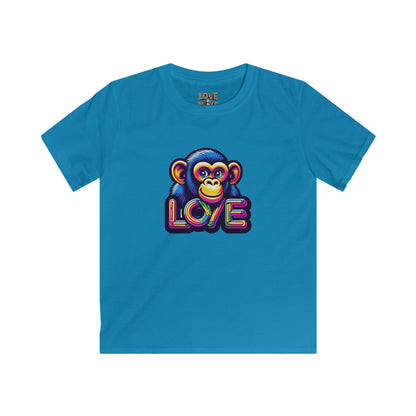 Love Monkey Kids T-Shirt - Adorable & Warm Outfit for Adventures - Great Gift for Boys and Girl