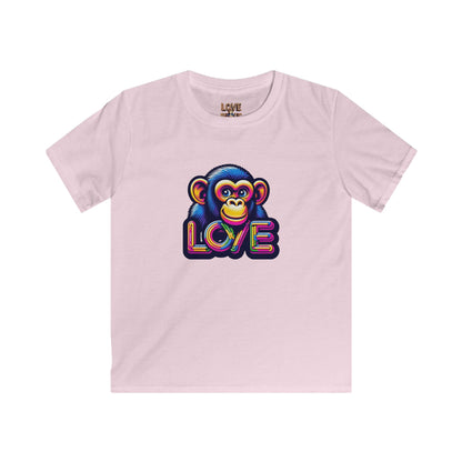 Love Monkey Kids T-Shirt - Adorable & Warm Outfit for Adventures - Great Gift for Boys and Girl