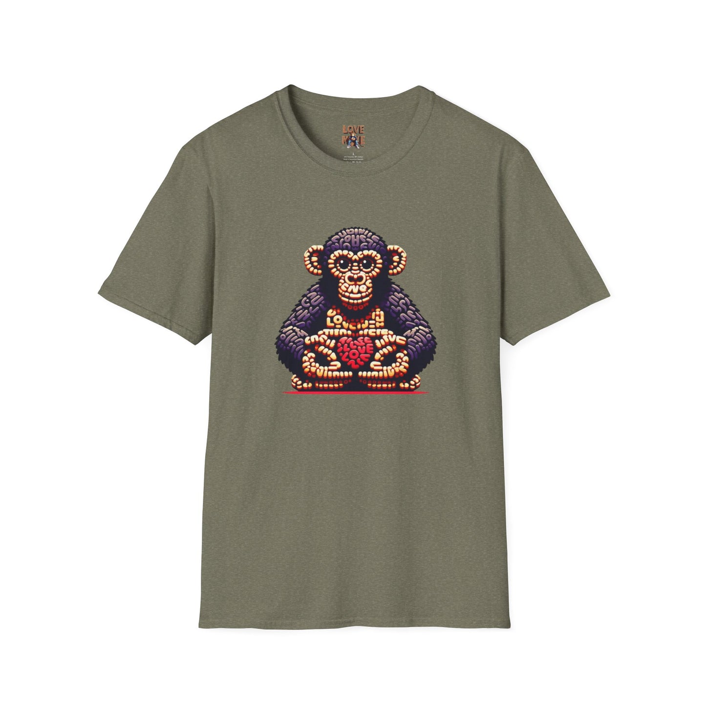 Designer Love Monkey T-Shirt - Cool Graphic Animal Top, Ideal for Casual Outfits, Designer Shirt