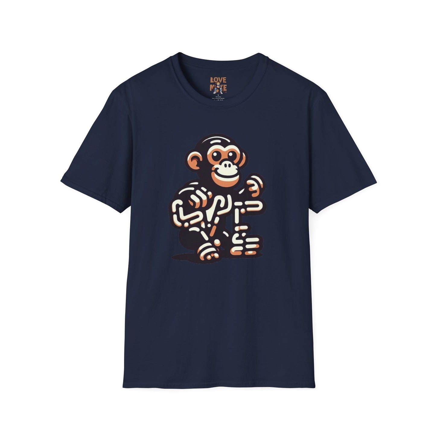 T-shirt - Funky & Stylish Love Monkey Design, Casual Wear for Trendy Fashion Lovers, Perfect Gift for Friends