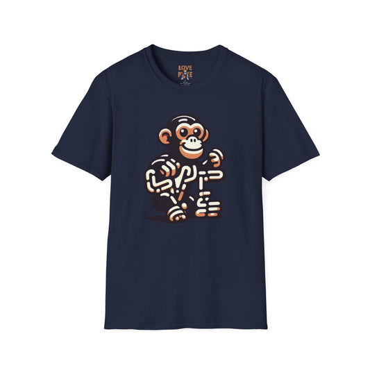 T-shirt - Funky & Stylish Love Monkey Design, Casual Wear for Trendy Fashion Lovers, Perfect Gift for Friends