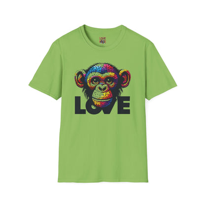 T-Shirt Love Monkey - Cool, Stylish & Trendy Unisex Softstyle Tee for Casual Wear, Perfect Gift for Friends and Family