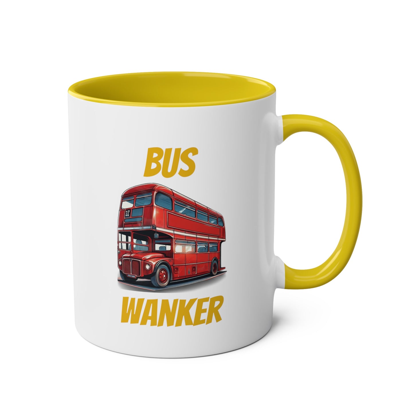 Bus Wanker - Two-Tone Coffee Mugs, 11oz