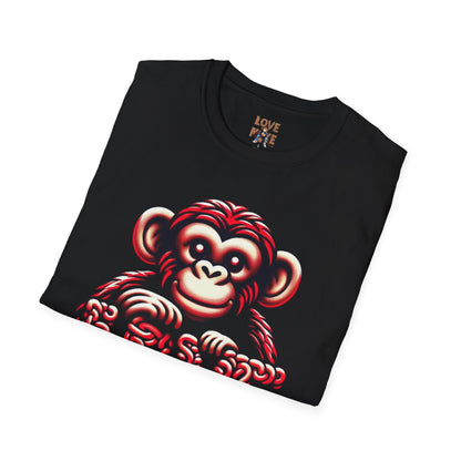 T-Shirt Love Monkey Unisex Softstyle - Fun Casual Wear - Perfect Gift for Couples & Friends