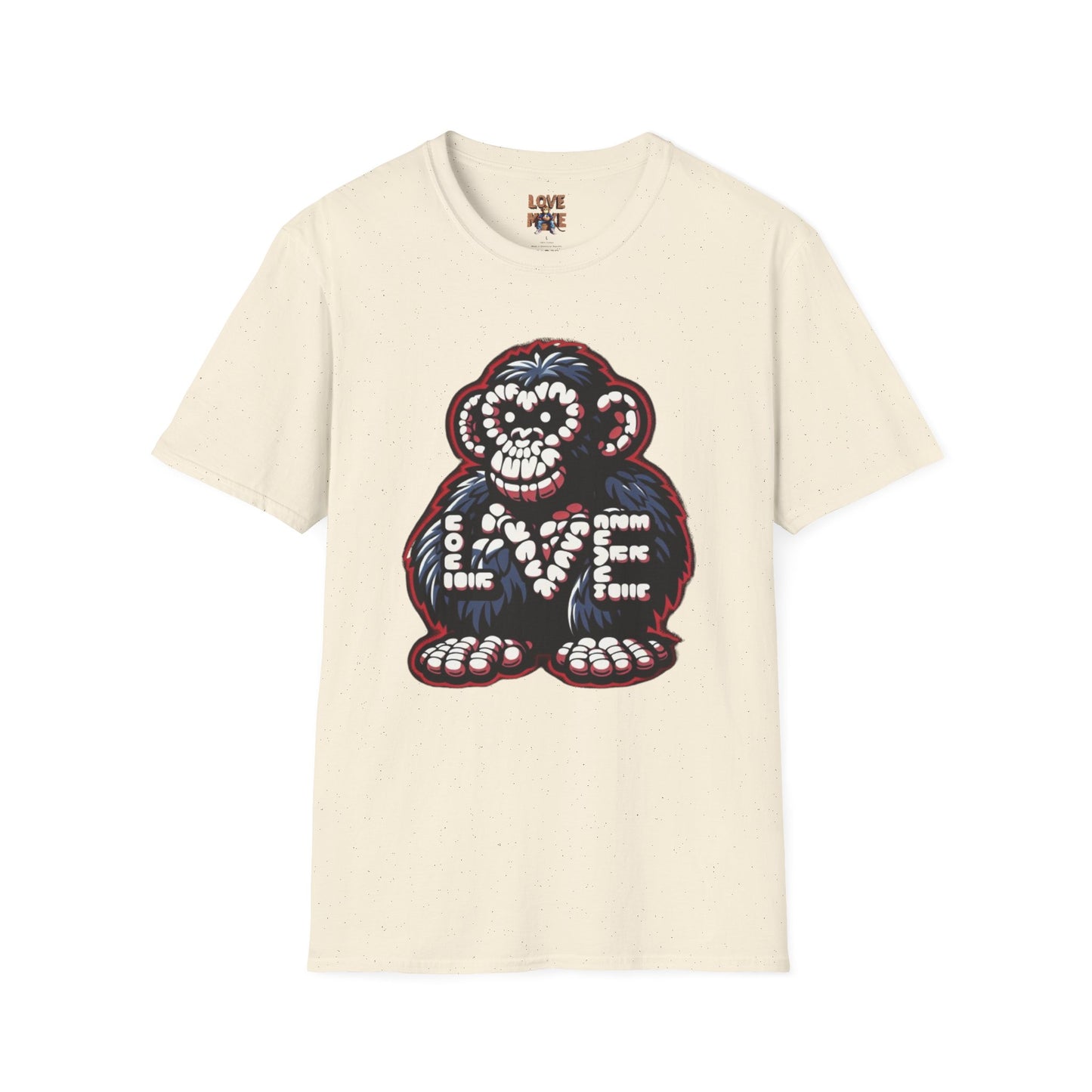 Love Monkey T-shirt, Trendy & Stylish Graphic Tee, Ideal for Everyday Wear, Fun Gift for All Ages