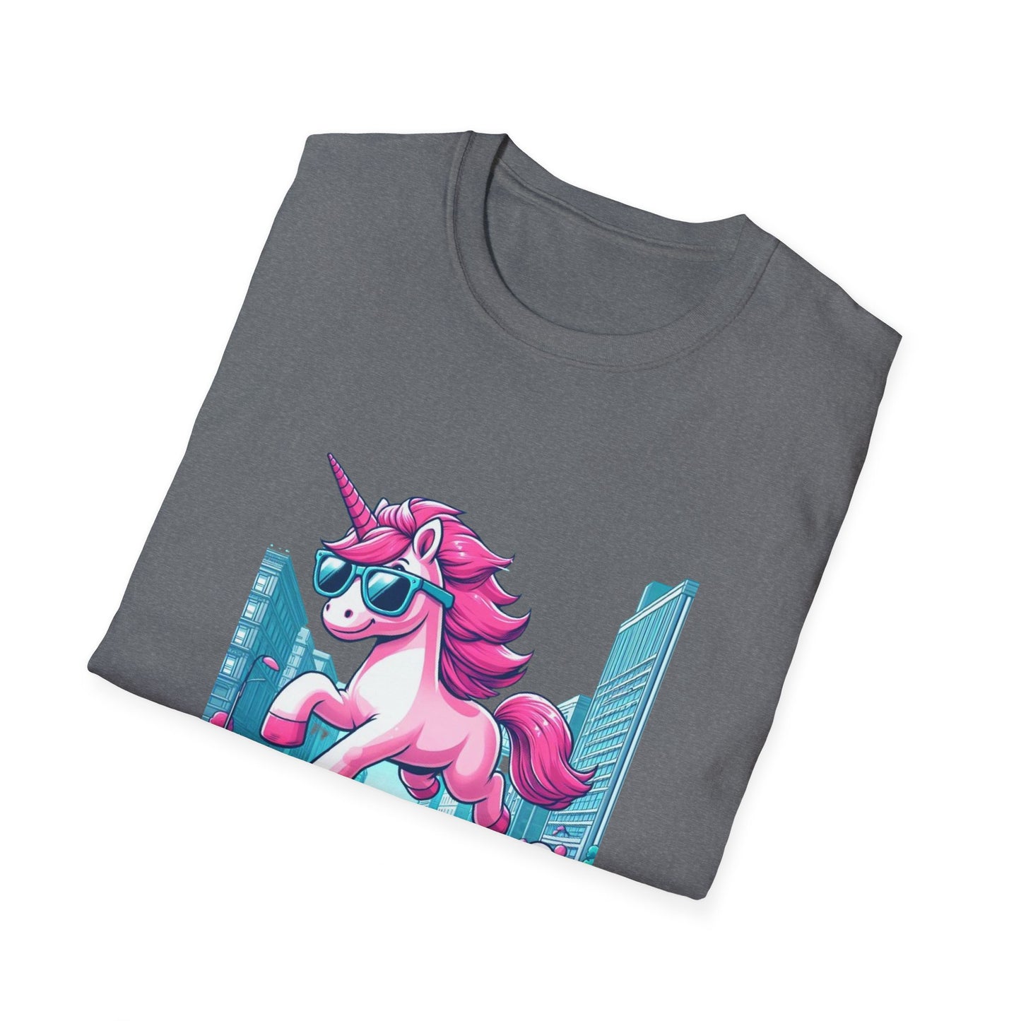 Unicorn T-Shirt: Unique Cool Unicorn In The City Print, Ideal for Everyday Outfits and Unicorn Themed Gifts