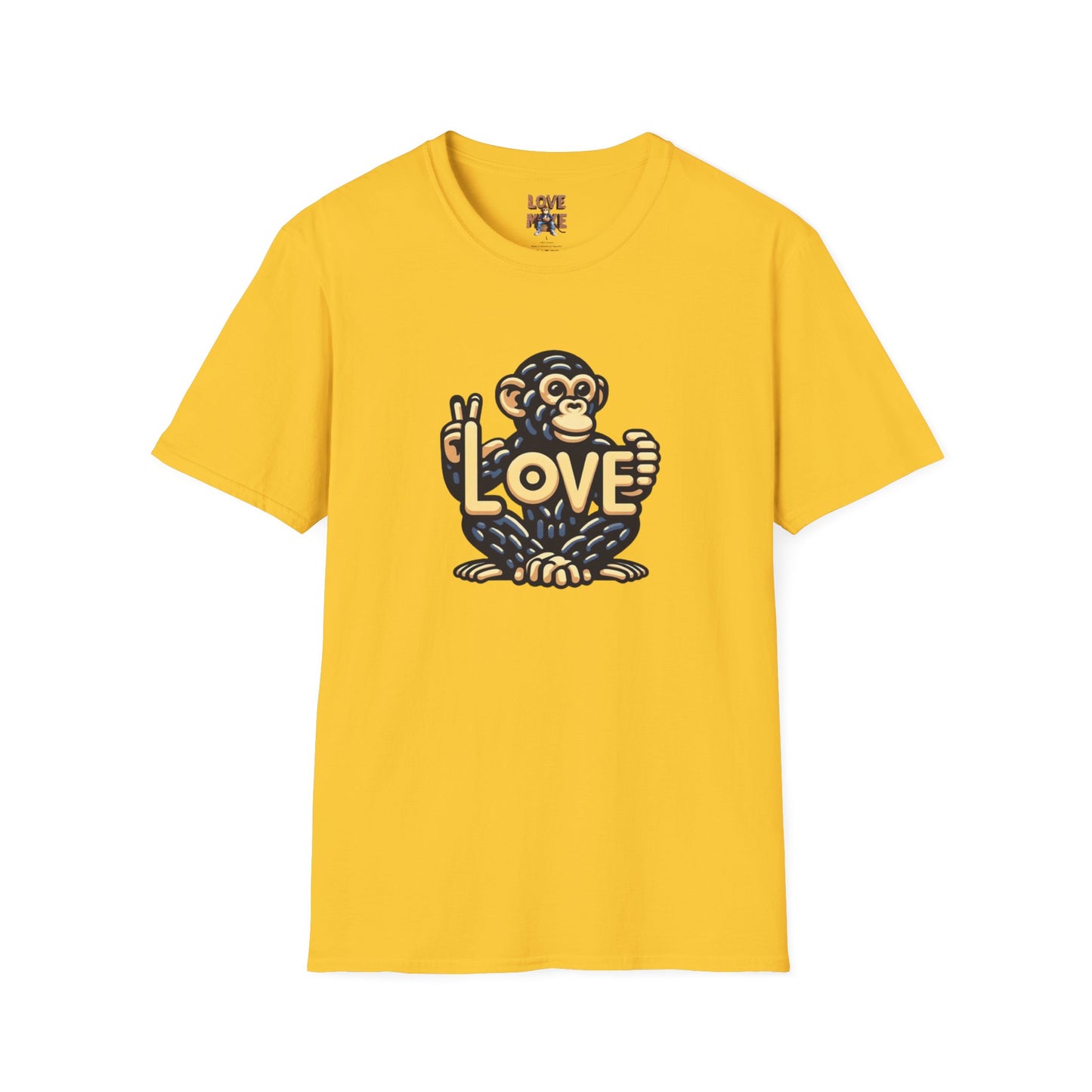 T-shirt - Funky & Stylish Love Monkey Design, Casual Wear for Trendy Fashion Lovers, Perfect Gift for Friends