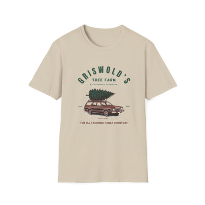 T-shirt Griswolds Tree Farm Film Favourite, Comfy Unisex Tee for Movie Lovers, Perfect Gift for Christmas